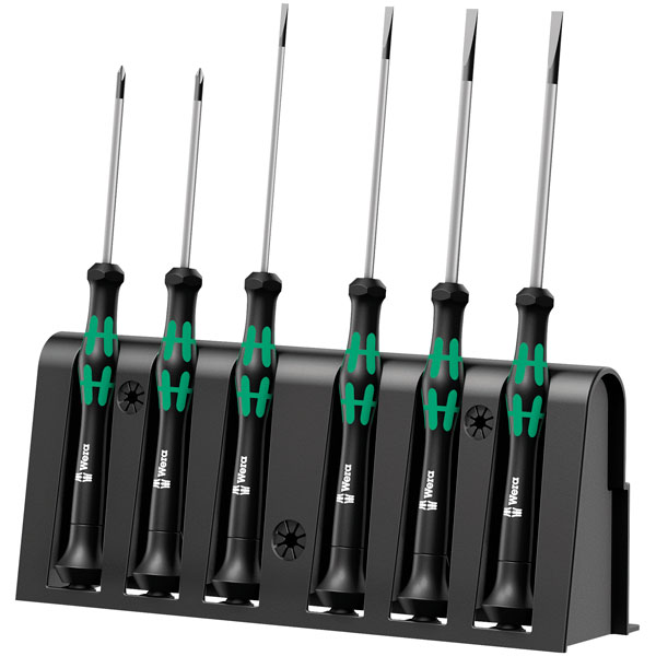 Wera 05030170001 1578A/6 6-Piece ESD Kraftform Micro Screwdriver Set