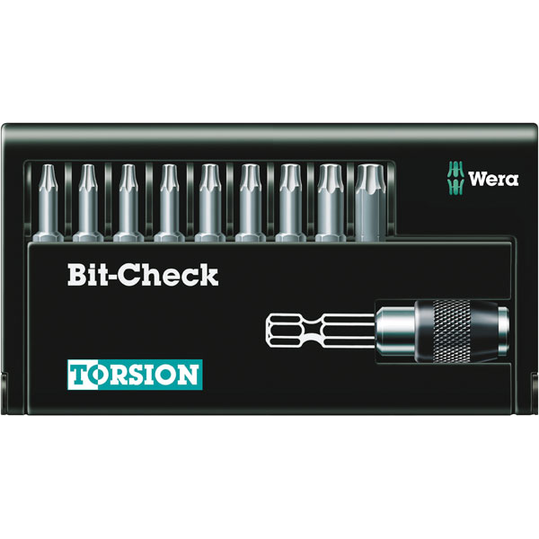 Wera 05056164001 8167-9 10-Piece Torx Torsion Bit-Check and Bit Ho...