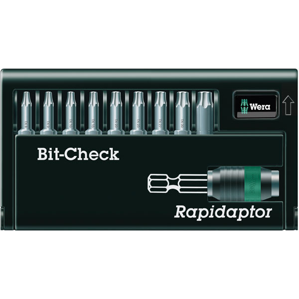 Wera 05057115001 8667-9/Z Rapidaptor Bit Holder with Torx Bits, 10...