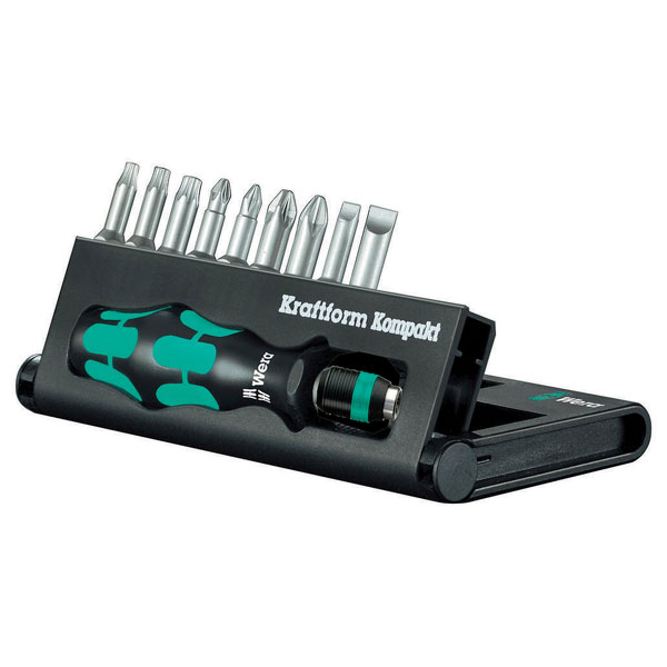 Wera 05056653001 KK10 10-Pce Kraftform Kompakt Screwdriver & Bit S...