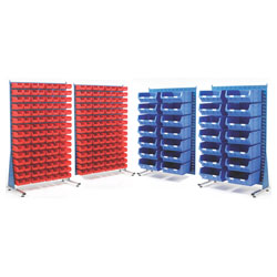 Topstore Free-Standing Louvred Panels with Spacemaster Bins - Single Sided