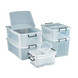 Topstore Storemaster Boxes with Hinged Lids 12-50 Ltr - Packs of 10