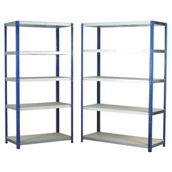 Eco-Rax Shelving Bays with 5 Chipboard Shelf Units