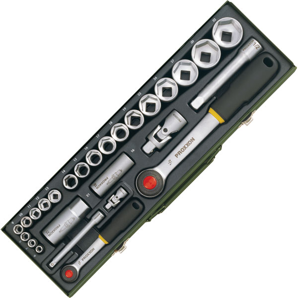 Industrial 23020 Automotive Socket Set - 1/4" & 1/2" Ratchets - 27 Piece