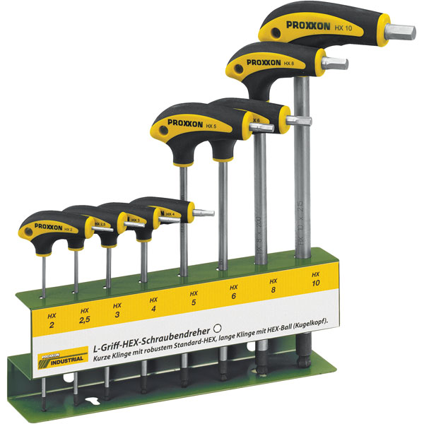 Click to view product details and reviews for Proxxon Industrial 22650 L Handle Hex Screwdriver Set 8 Piece.