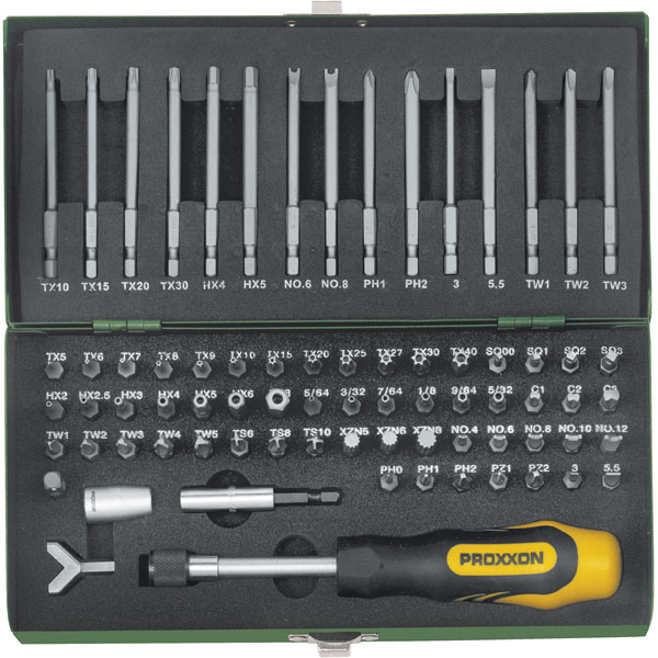 Proxxon Industrial 23107 Super Safety And Specialty Bit Set - 75 Piece