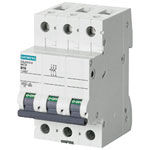 Siemens 5SL-7 DIN Rail Circuit Breaker Switch, 3-pin, Tripping Characteristic B