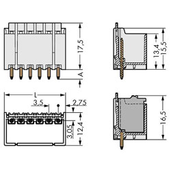 WAGO 2091 picoMAX® 3.5 Male THR Tape Connectors Straight or Angled