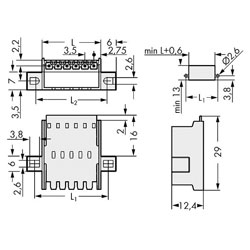 WAGO picoMAX® 3.5 Male Flanged Snap-in Panel Mnt Connector