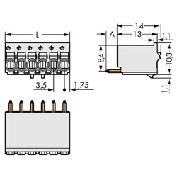 WAGO picoMAX® eCOM 3.5 Female Grip Plate Connector