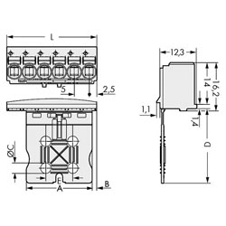 WAGO 2092 picoMAX® 5.0 Female Grip Plate Connector