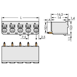 WAGO picoMAX® eCOM 7.5 Female  Angled Connector