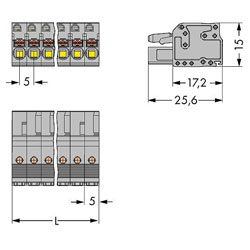 WAGO Female End Plate Pitch 5mm Push-button Connector