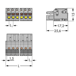 WAGO Female Pitch 5mm Push-button Connector