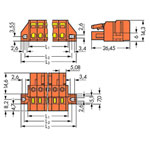 WAGO 231-311/031-000 Female Panel Fixing Flanges 11P Pitch 5.08 mm