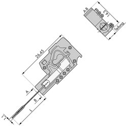 WAGO Test plug module with 18mm contact lug Pitch 5mm Connector