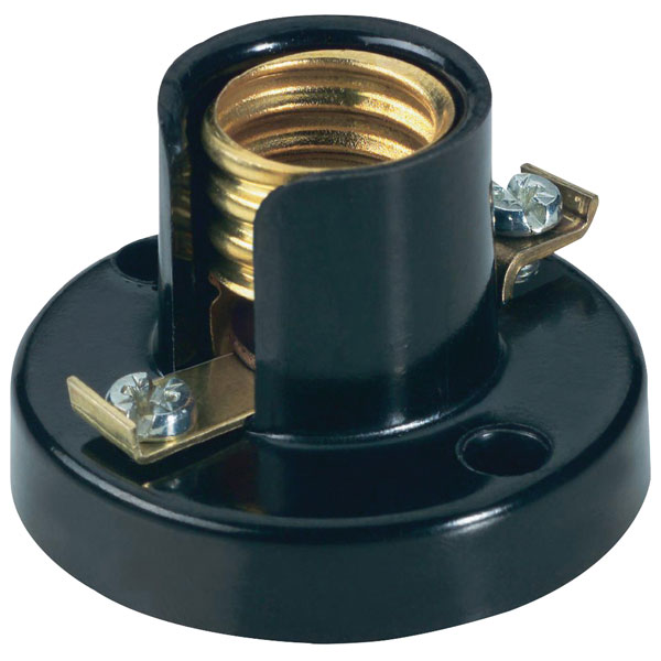  00419203 E14 Lamp Holder Black Plastic