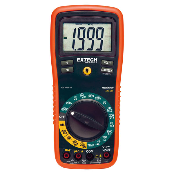 Extech EX410A Digital Multimeter 2000 Counts CAT III 600V