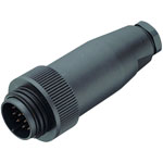 Binder 694 Series IP65 Black Cable Mount Power Connectors