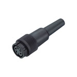 Binder 678 Series Female Miniature Cable Mount Black Bayonet Connectors