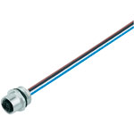 Binder 713/763 Series IP67 Silver Power Panel Mount M12 A-Coded Screw Connectors