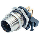 Binder 763 Series IP68 Black and Silver Sensor M12 A-Coded Screw Connectors