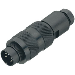 Binder 723 Series IP67 Black Miniature Cable Mount M16 Screw Connectors