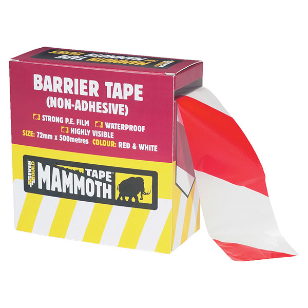  2BARRD500 Barrier Tape Red / White 72mm x 500m