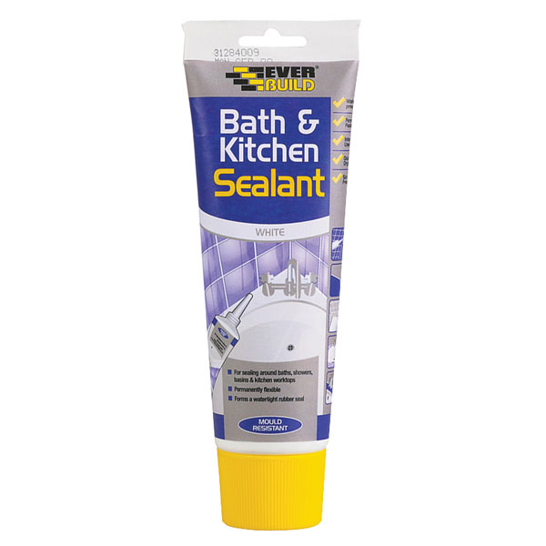 Everbuild EASIBATH Bath & Kitchen Sealant Easi-Squeeze White 200ml