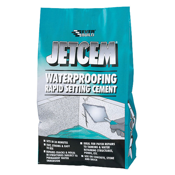 Everbuild JETWAT3 Jetcem Water Proofing Rapid Set Cement (Single 3...