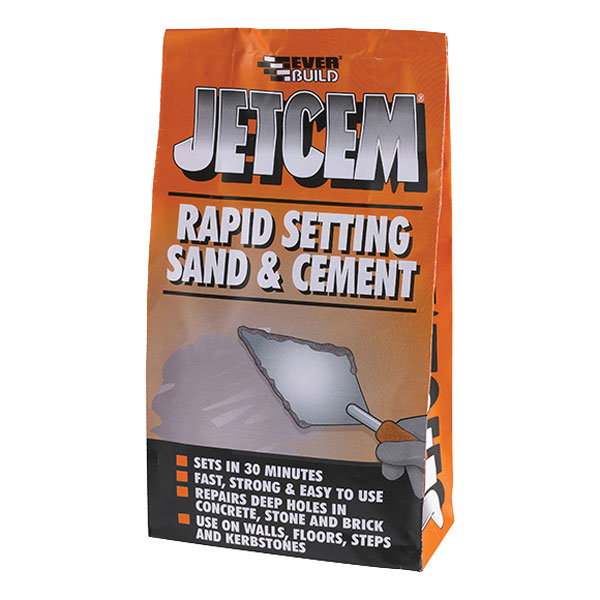 Everbuild JETMIX2 Jetcem Premix Sand &amp; Cement 12kg (6 x 2kg Packs)