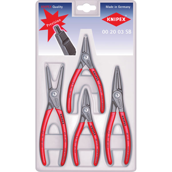 Knipex 00 20 04 SB Precision Circlip Pliers Set - 8 Piece