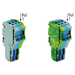 WAGO 2020 Series 1-conductor Female Plug with Ground Base Module