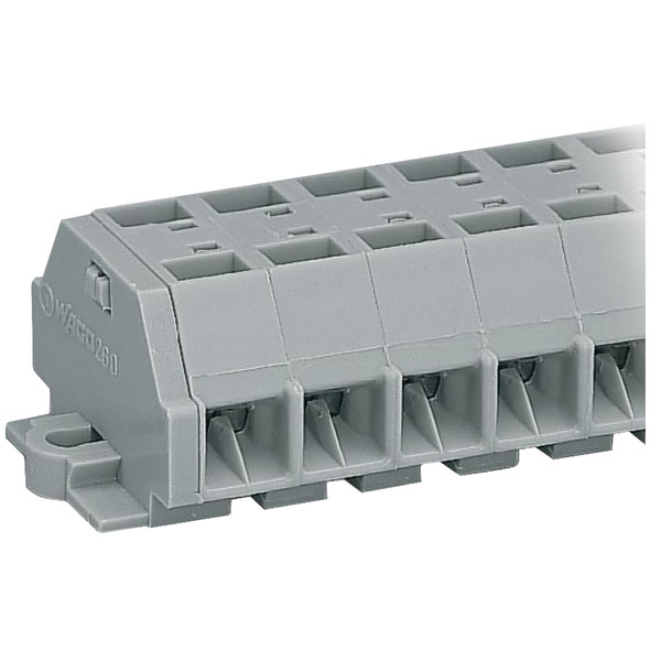  260-259 9-way 4 Conductor Snap In Terminal Strip Grey AWG28-16