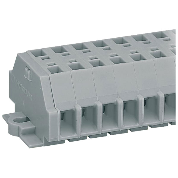  261-254 4-way 2 Conductor Snap In Terminal Strip Grey AWG28-14