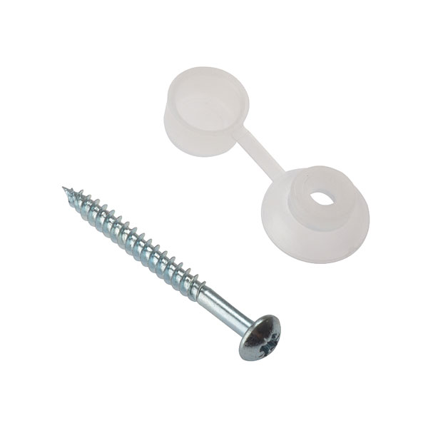  10CRSC Corrugated Roofing Screw Round Head Pozi ZP 4mm x 50mm Bag 10