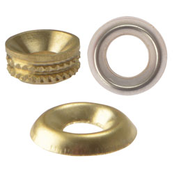 ForgeFix Screw Cup Sockets Solid Brass Polished