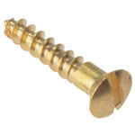 ForgeFix Wood Screw Slotted Raised Head ST Solid Brass