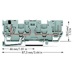 WAGO 1-conductor/1-pin Carrier Terminal Block 769 Series