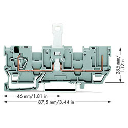 WAGO 1-conductor/1-pin Disconnect Carrier Terminal Block 769 Series