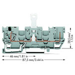 WAGO 1-conductor/1-pin Disconnect Carrier Terminal Block 769 Series