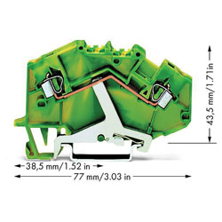 WAGO 2-conductor Ground Terminal Block 780 Series