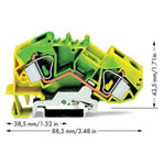 WAGO 2-conductor Ground Terminal Block 783 Series