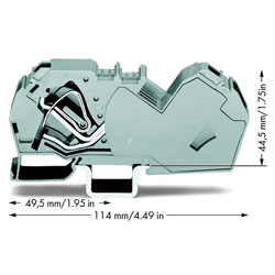 WAGO 2-conductor Through Terminal Block with Integrated End Plate 785 Series