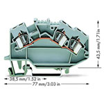 WAGO 3-conductor Through Terminal Block 781 Series