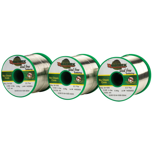 Solder Wire Sn100e NC601 Rosin Free No Clean Flux 2.2% 0.51mm 500g Reel