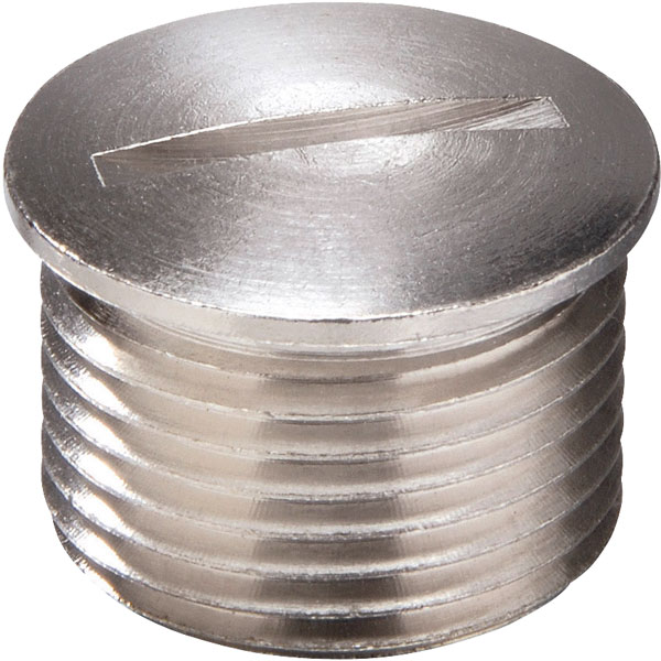 Wiska 10065075 EMVS-L 25 Long Metric Brass Slotted Blind Plug, Pac...