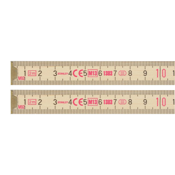Stanley 0-35-455 Wooden Folding Rule 2 Metre