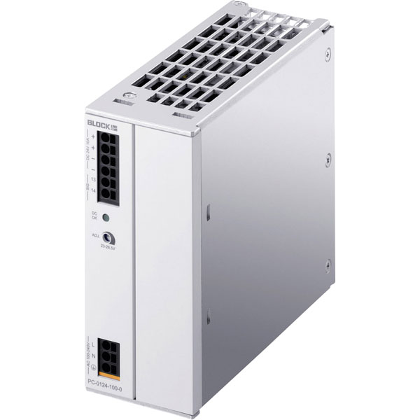Block PC-0124-050-1 DIN Rail Power Supply Single Phase 24VDC 5A