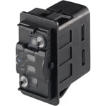 Marquardt 3250.0367 Rocker Switch 10A IP66/IP67 2x SPST On-Off-On Latch Faston